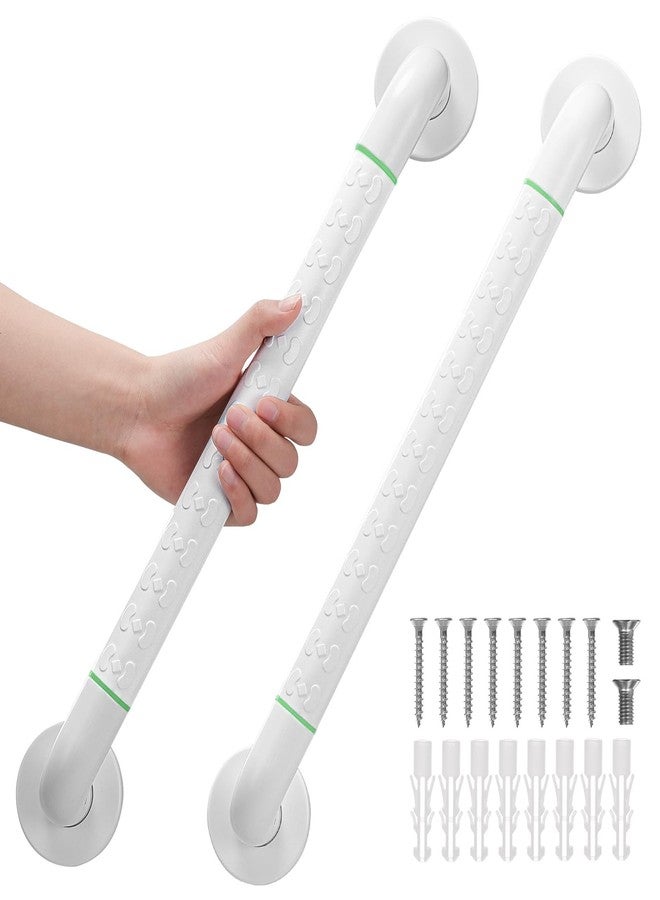 JFMkaer Grab Bars for Shower,2 Pack 20 Inch Shower Handle Bath Grab Rails with Anti-Slip Grip and Safety Luminous Circles,Stainless Steel Bath Handle Bathroom Grab Bar for Seniors, and Disability. - Image 1